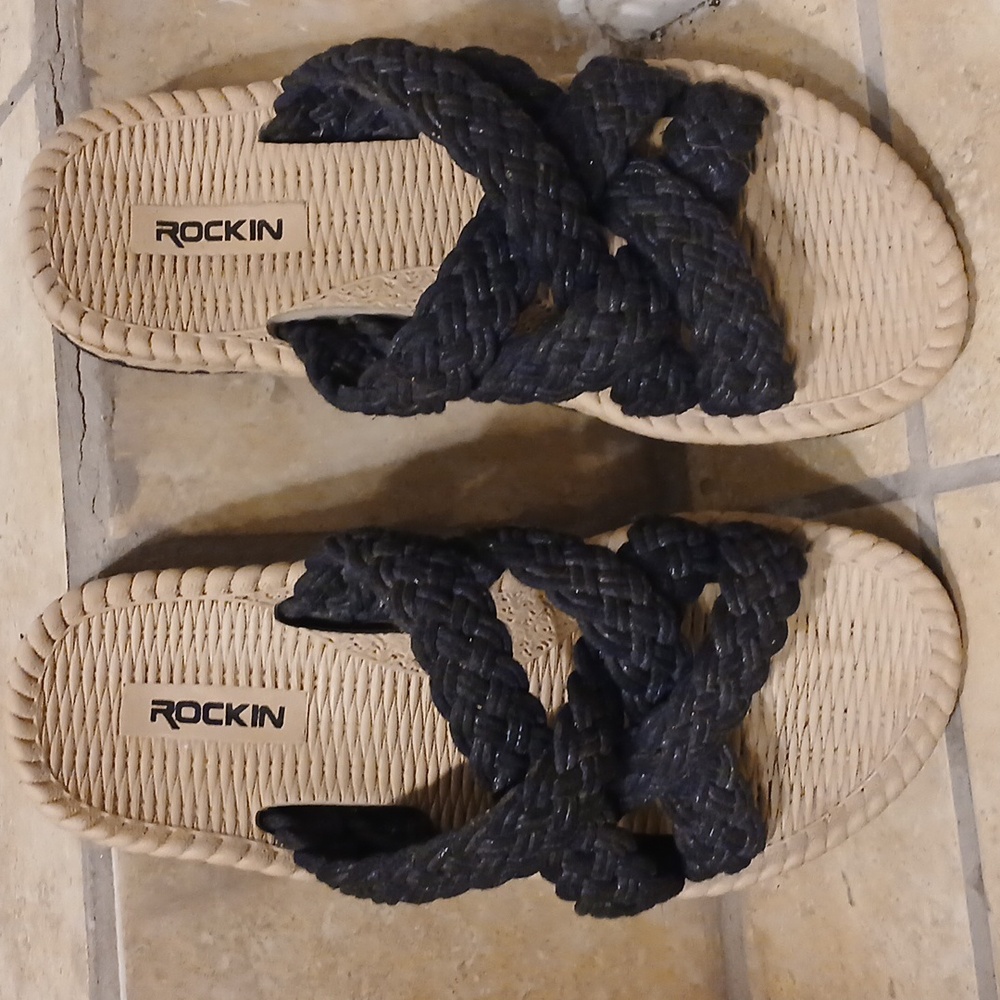 Rockin' Black and Tan Sandals